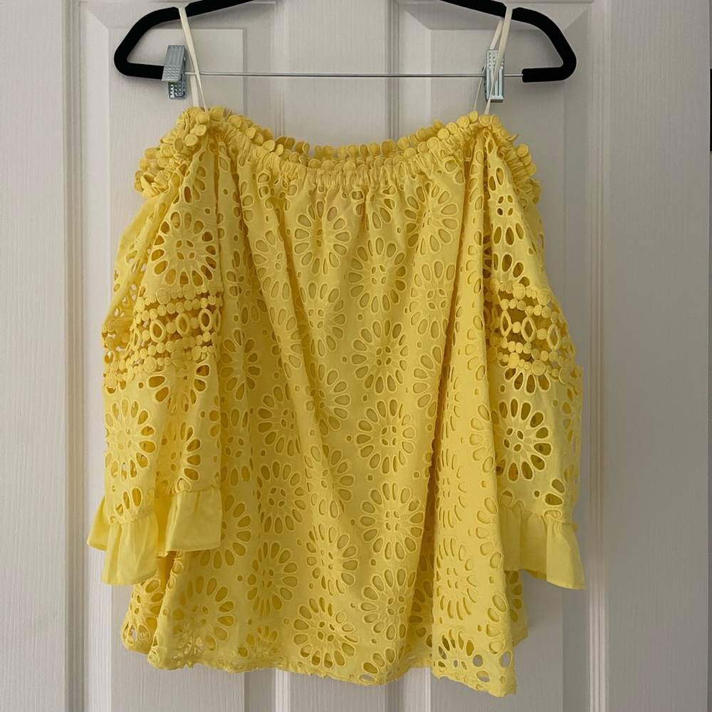 Lilly Pulitzer Off The Shoulder Eyelet Top